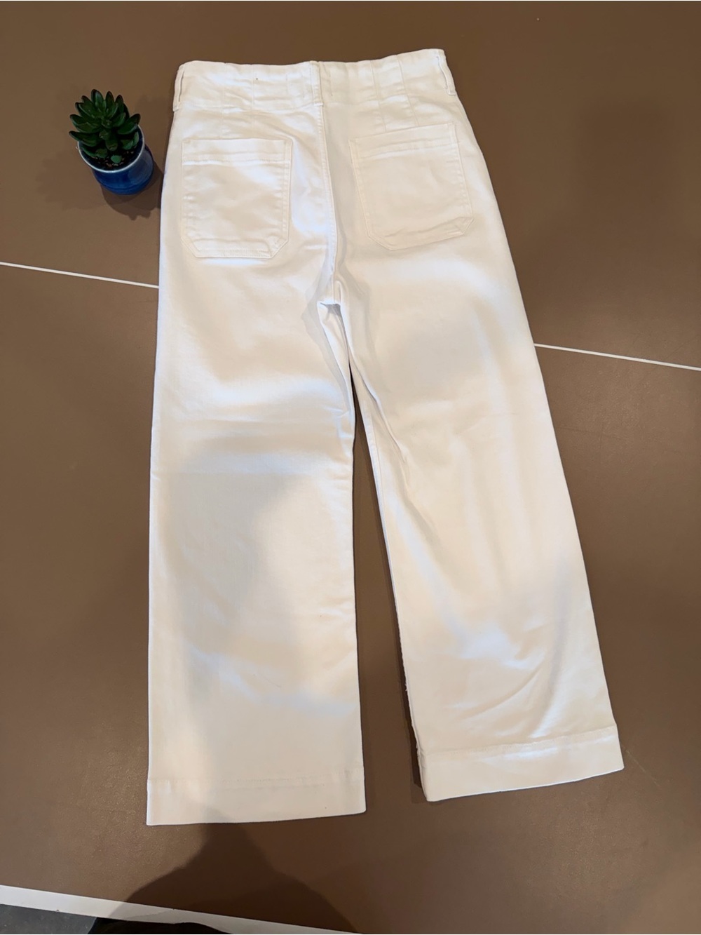 Anthropologie Maeve Colette White Wide-Leg High-Rise Jeans Size 28 - Picture 4 of 7